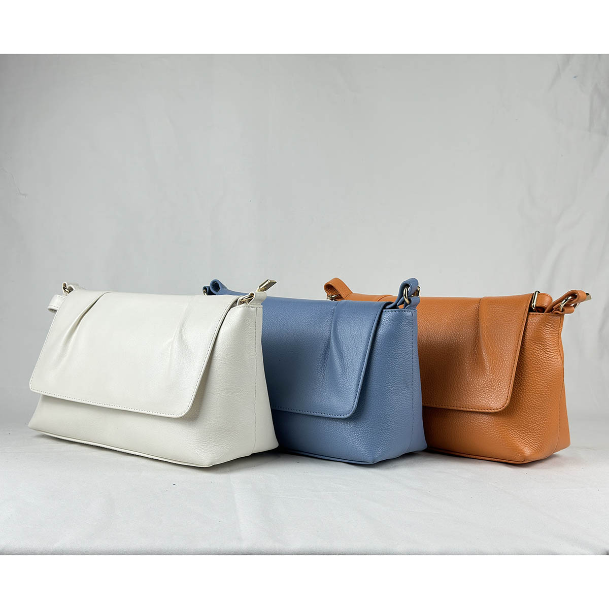 Ladies Pleated Flap Crossbody Bag